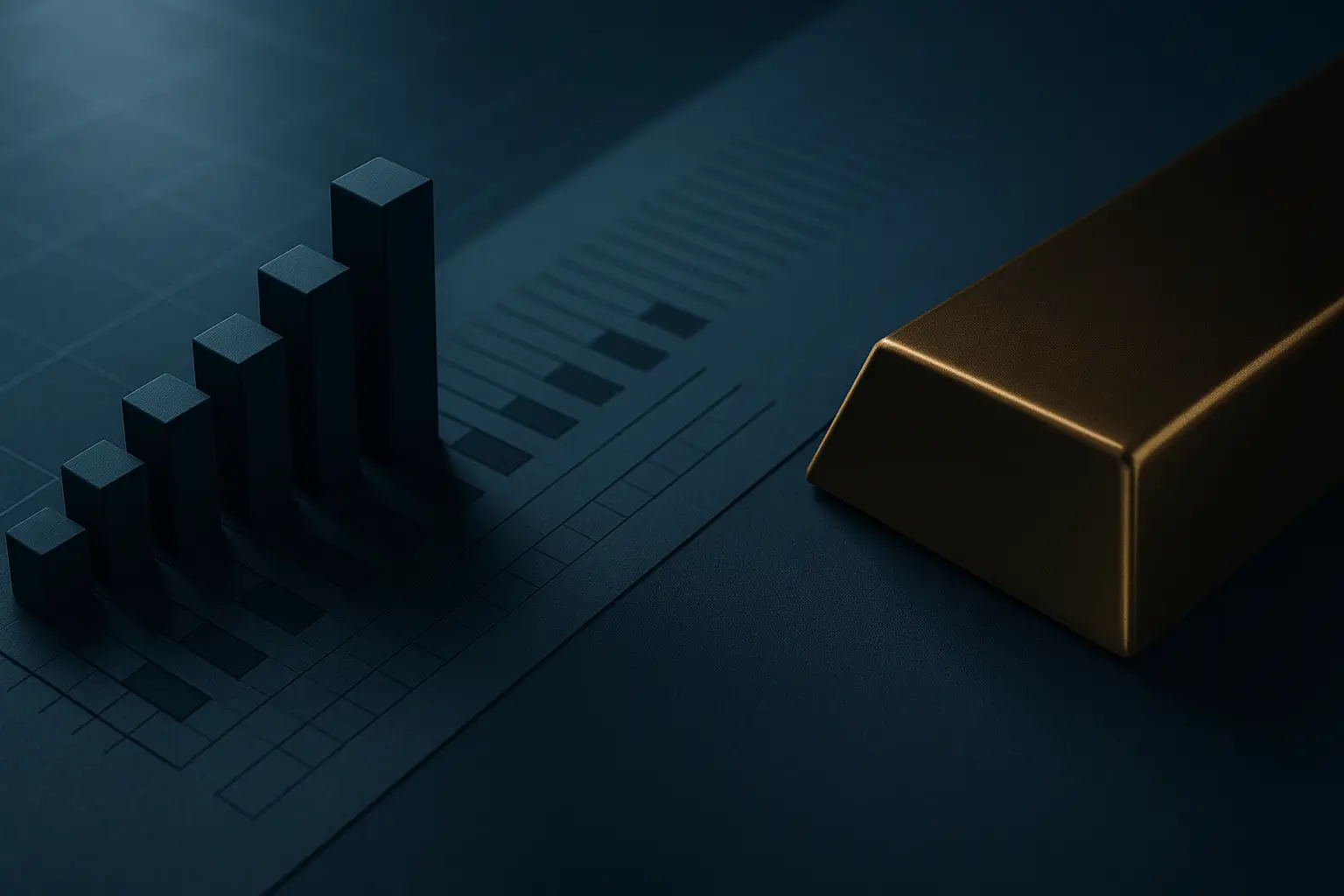 Goldbarren als Symbol für physische Edelmetalle in Schweizer Vermögensverwaltungsportfolios für Stabilität und Inflationsschutz